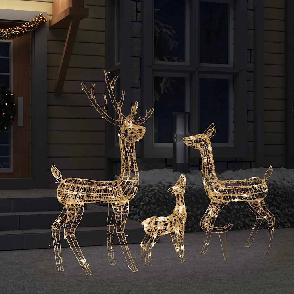Famille de rennes de décoration Acrylique 300 LED blanc chaud - XIOS