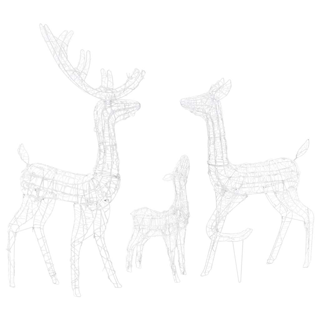 Famille de rennes de décoration Acrylique 300 LED blanc chaud - XIOS
