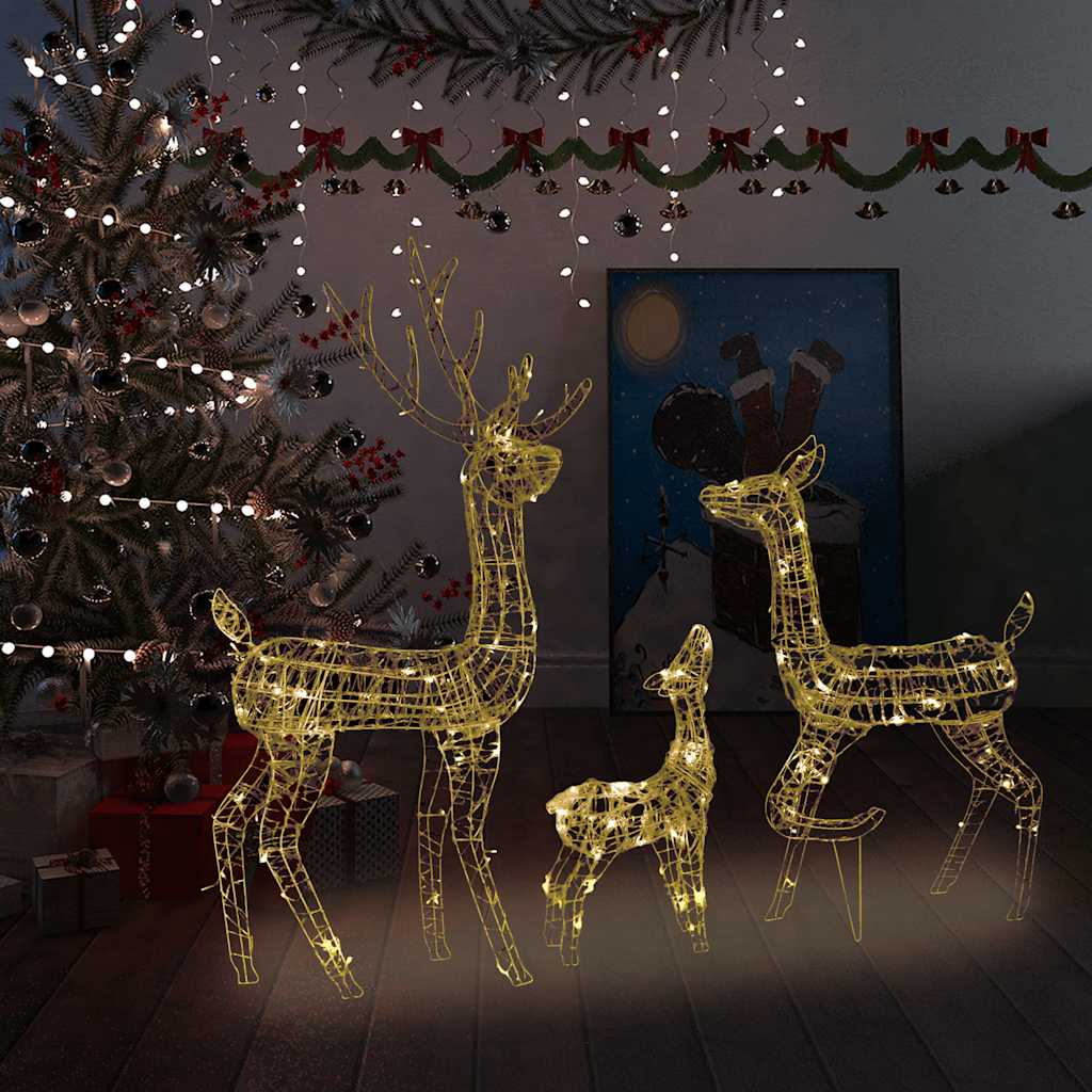 Famille de rennes de décoration Acrylique 300 LED blanc chaud - XIOS