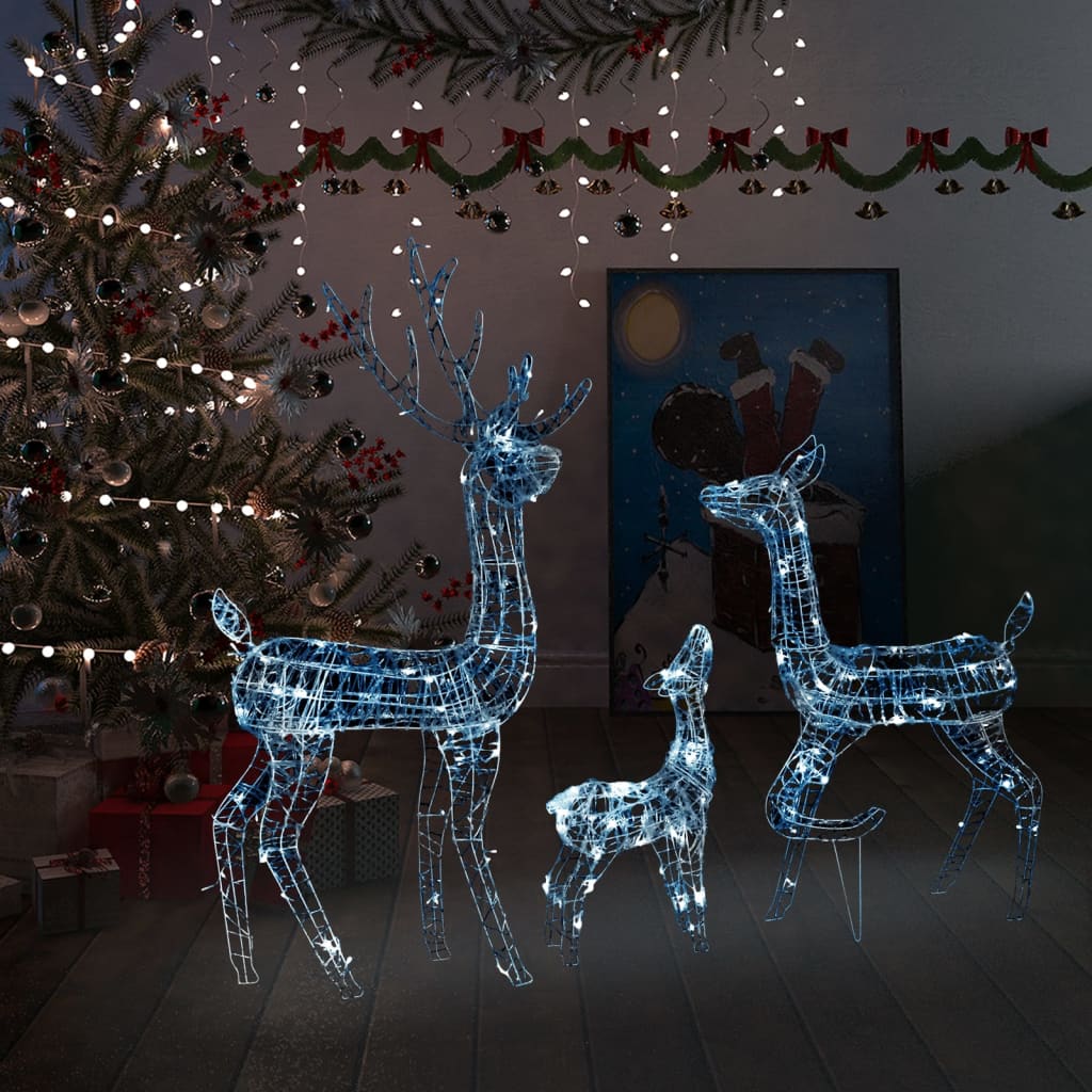 Famille de rennes de décoration Acrylique 300 LED blanc froid - XIOS