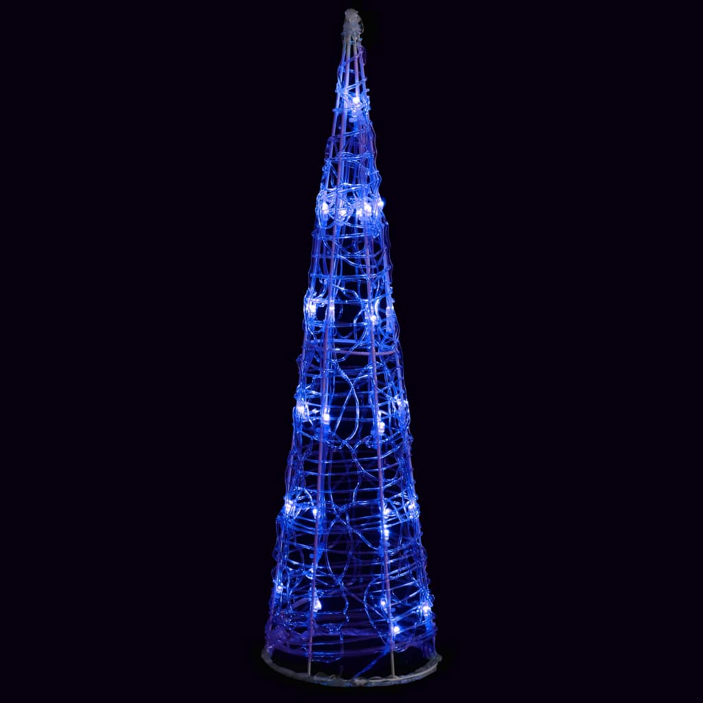 Cône lumineux décoratif pyramide à LED Acrylique Bleu 60 cm - XIOS
