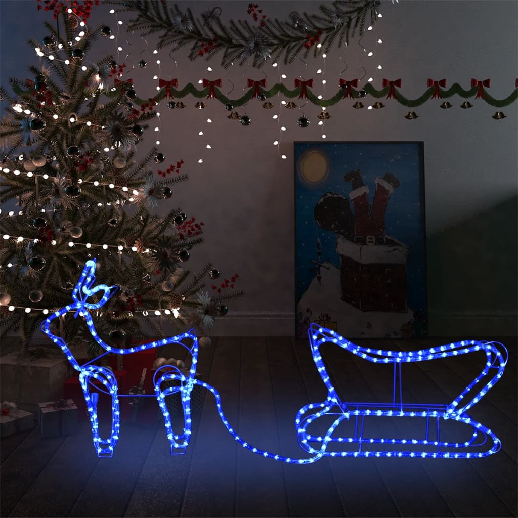 Décoration de Noël d'extérieur Renne et traîneau 252 LED - XIOS