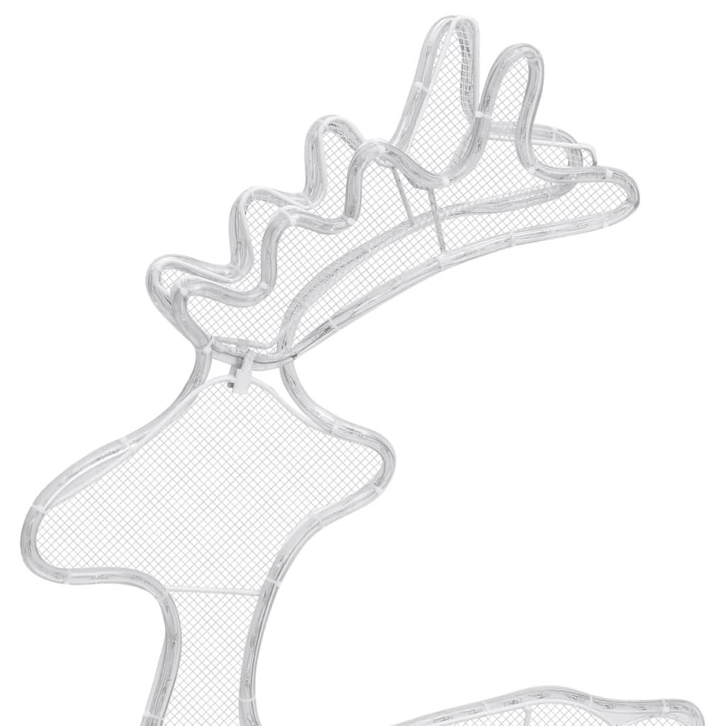 Décoration de Noël de renne avec maille 306 LED 60x24x89 cm - XIOS