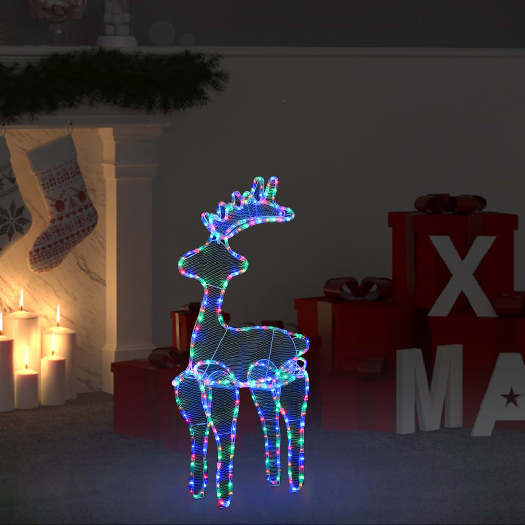 Décoration de Noël de renne avec maille 306 LED 60x24x89 cm - XIOS