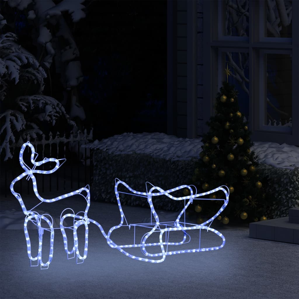 Décoration de Noël d'extérieur Renne et traîneau 252 LED - XIOS