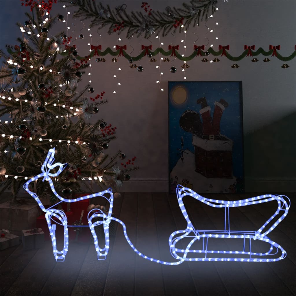 Décoration de Noël d'extérieur Renne et traîneau 252 LED - XIOS