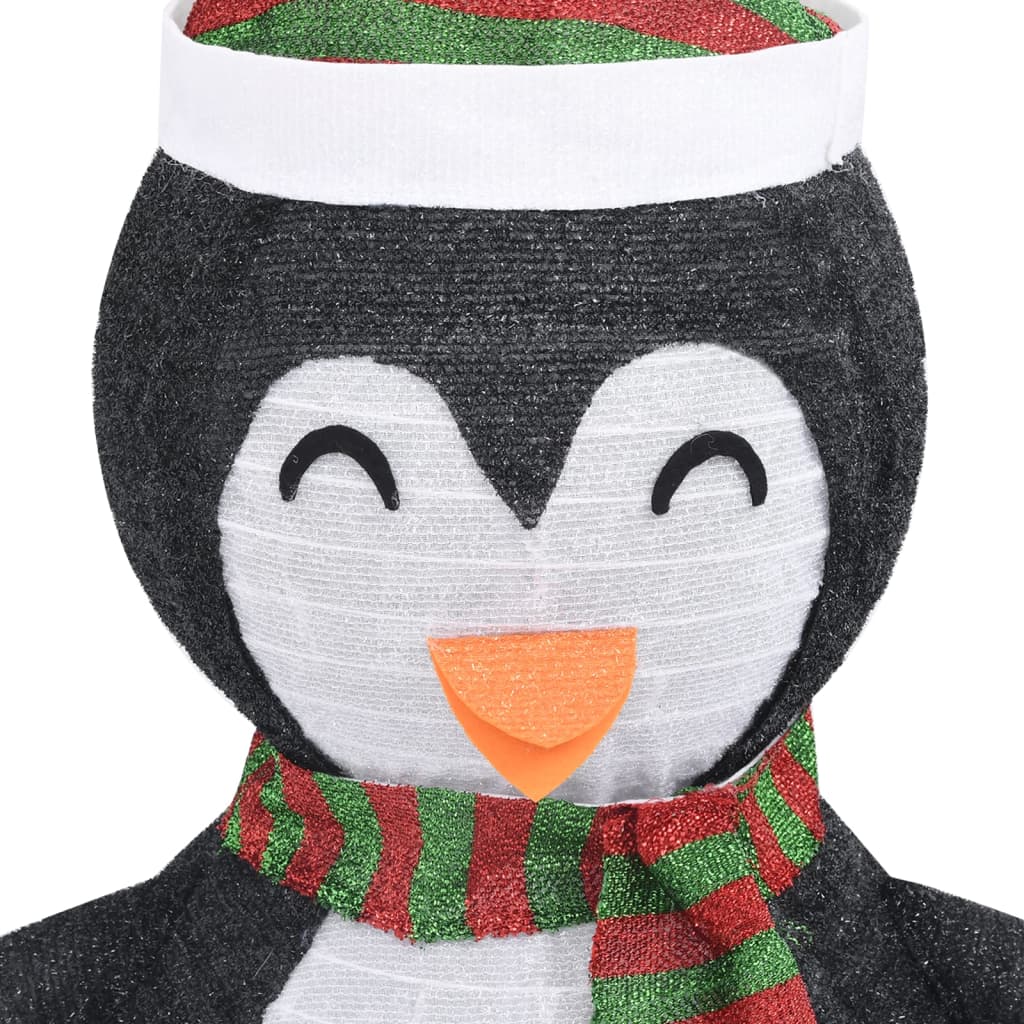 Décoration de Noël pingouin à LED Tissu de luxe 120 cm - XIOS