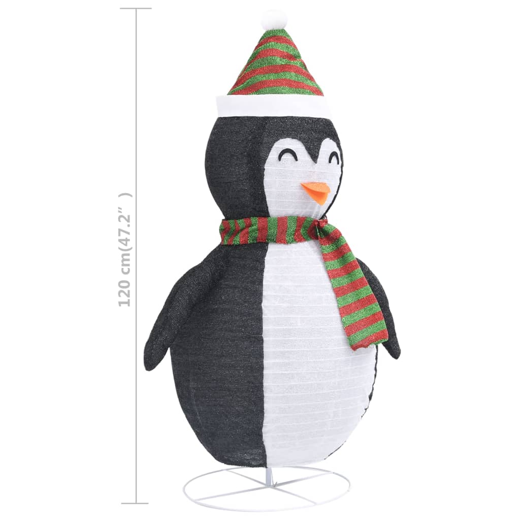 Décoration de Noël pingouin à LED Tissu de luxe 120 cm - XIOS