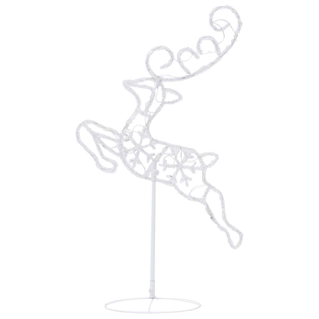 Renne/traîneaux Noël volant Acrylique 260x21x87cm Blanc chaud - XIOS