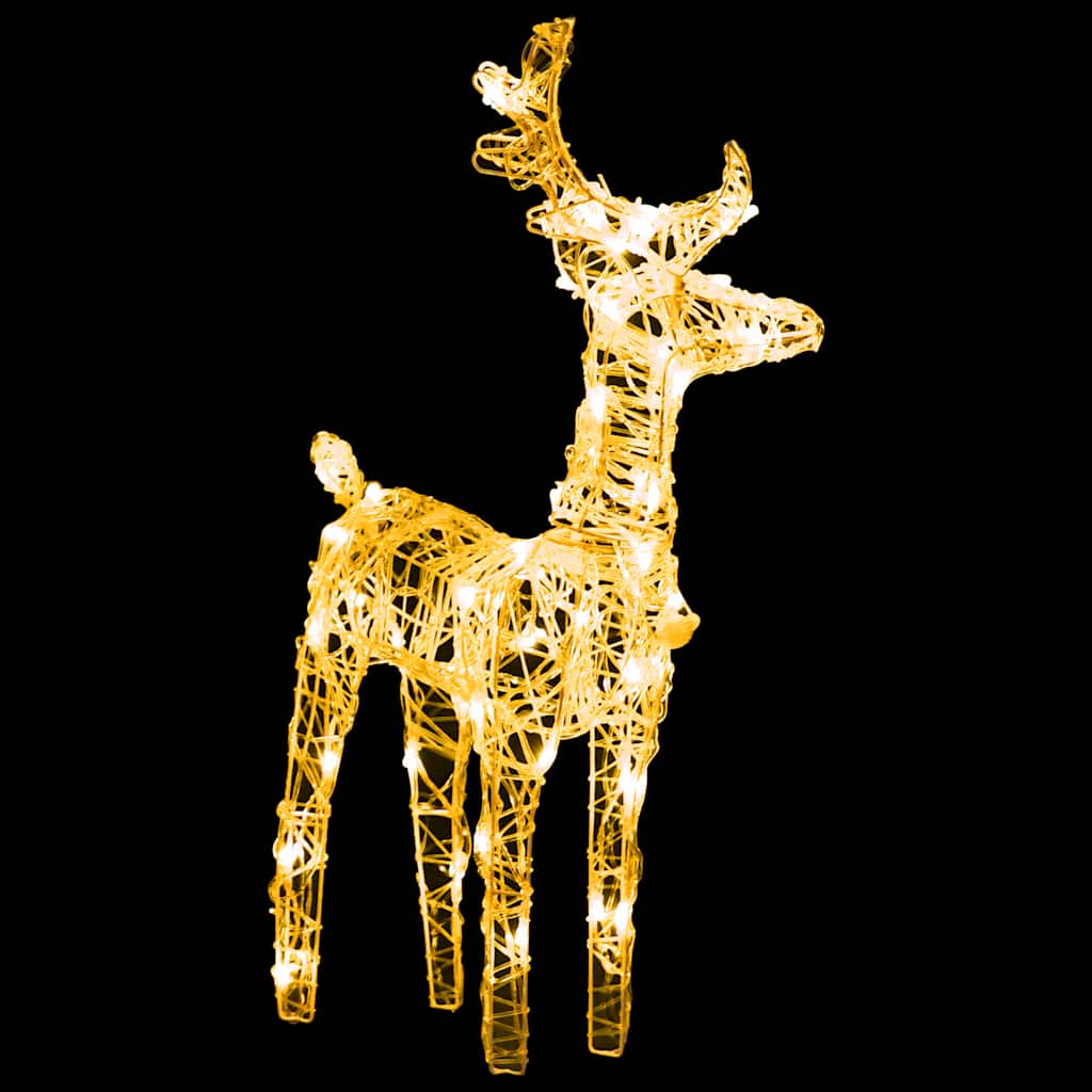 Décoration de Noël Rennes et traîneau 160 LED 130 cm Acrylique - XIOS