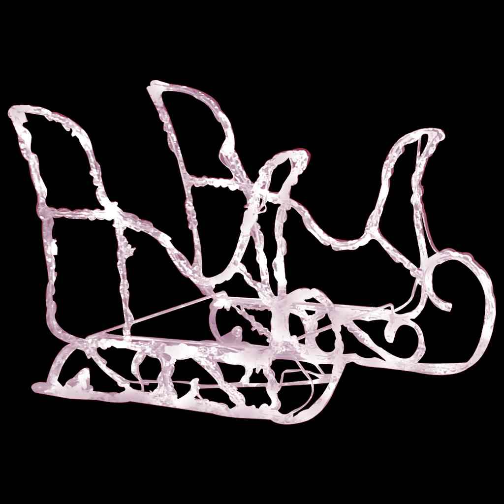 Décoration de Noël Rennes et traîneau 160 LED 130 cm Acrylique - XIOS