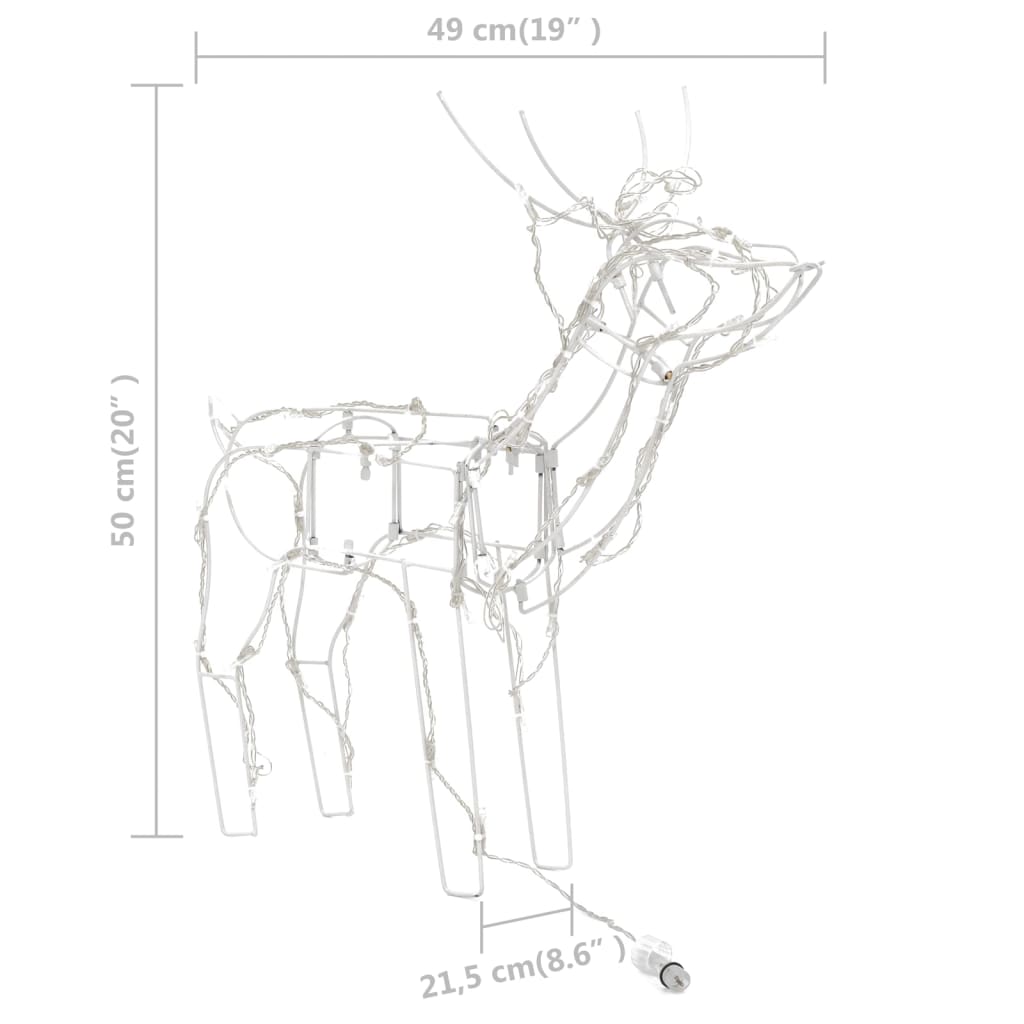 Cordon lumineux de Noël 3 pcs Rennes 229 LED - XIOS