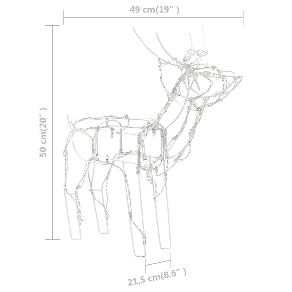 Cordon lumineux de Noël 3 pcs Rennes 229 LED - XIOS