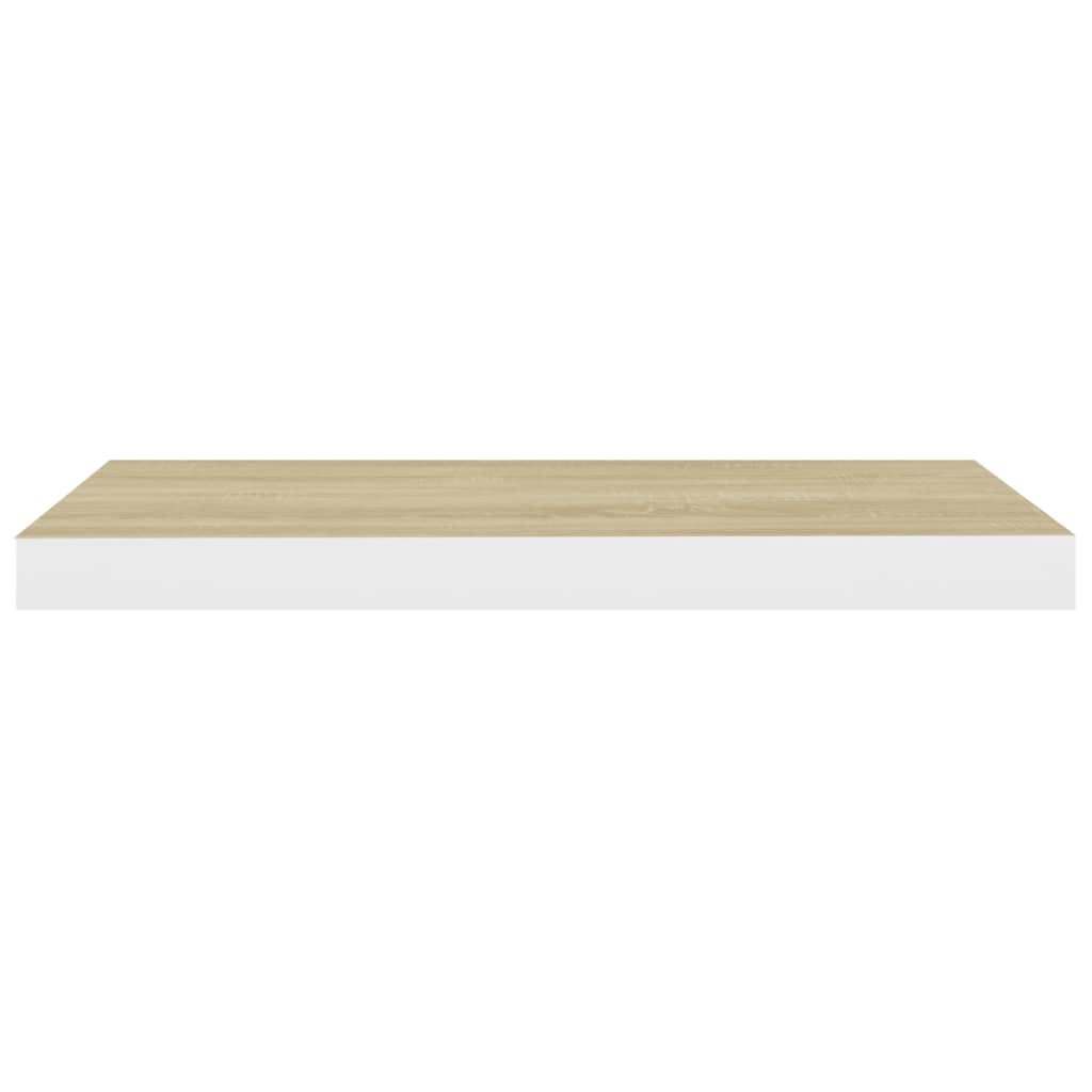 Étagères flottantes 2 pcs chêne et blanc 60x23,5x3,8 cm MDF - XIOS