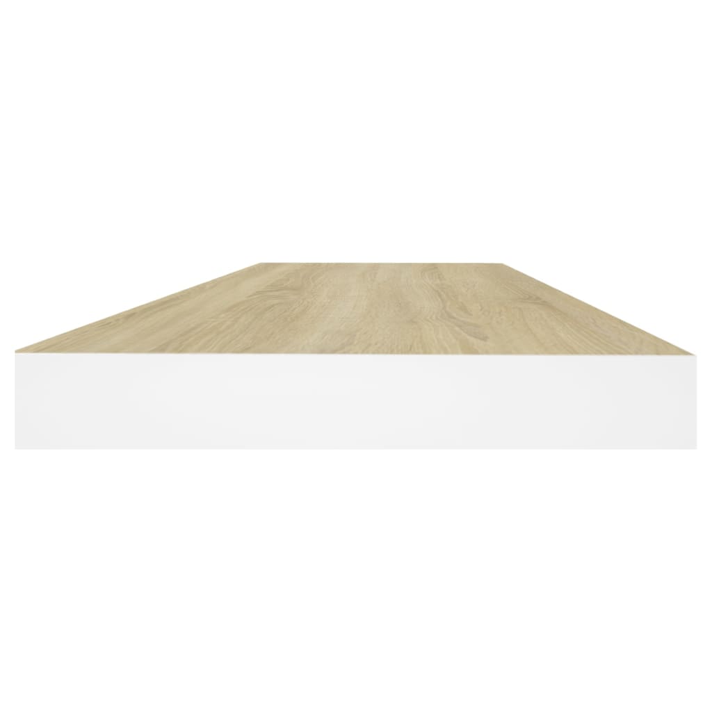 Étagères flottantes 2 pcs chêne et blanc 60x23,5x3,8 cm MDF - XIOS