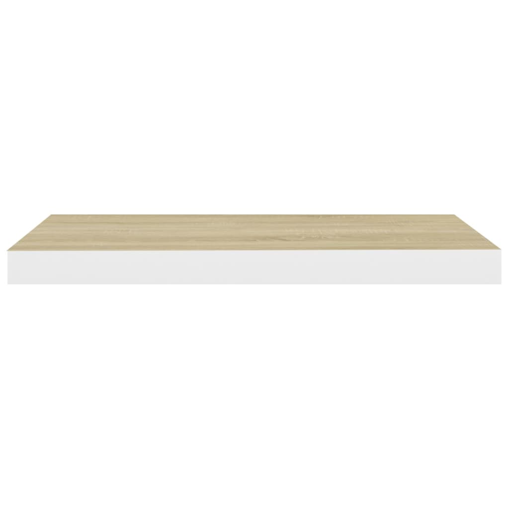 Étagères flottantes 4 pcs chêne et blanc 60x23,5x3,8 cm MDF - XIOS