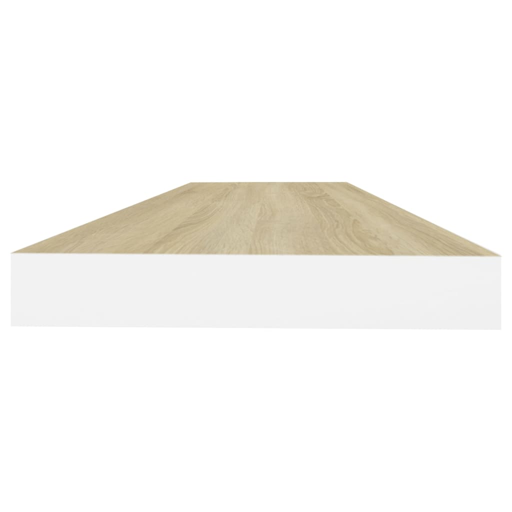 Étagères flottantes 4 pcs chêne et blanc 80x23,5x3,8 cm MDF - XIOS