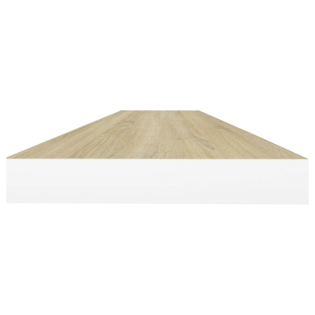 Étagères flottantes 4 pcs Chêne et blanc 90x23,5x3,8 cm MDF - XIOS