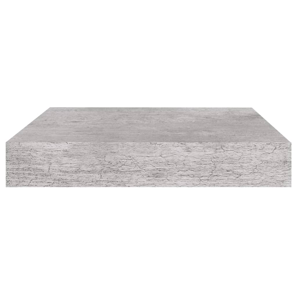 Étagères murales flottantes 4 pcs gris béton 23x23,5x3,8 cm MDF - XIOS