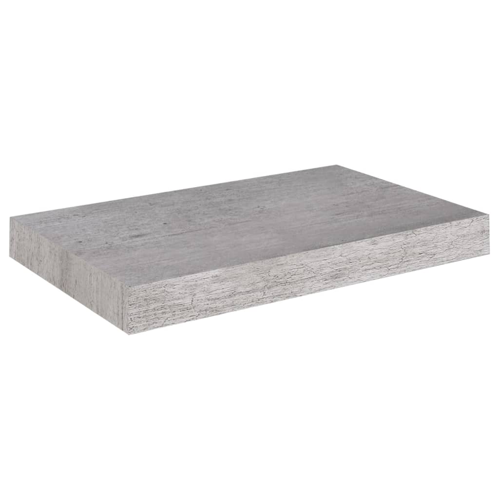 Étagère murale flottante gris béton 40x23x3,8 cm MDF - XIOS