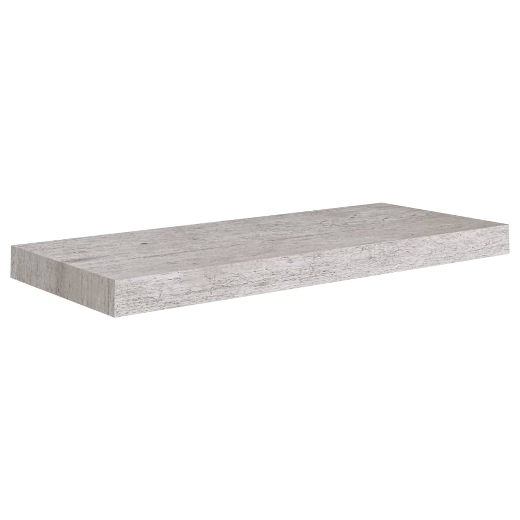 Étagères murales flottantes 2 pcs gris béton 60x23,5x3,8 cm MDF - XIOS