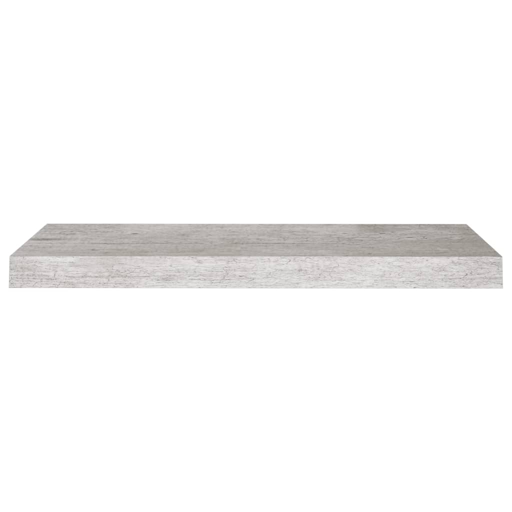 Étagères murales flottantes 2 pcs gris béton 60x23,5x3,8 cm MDF - XIOS