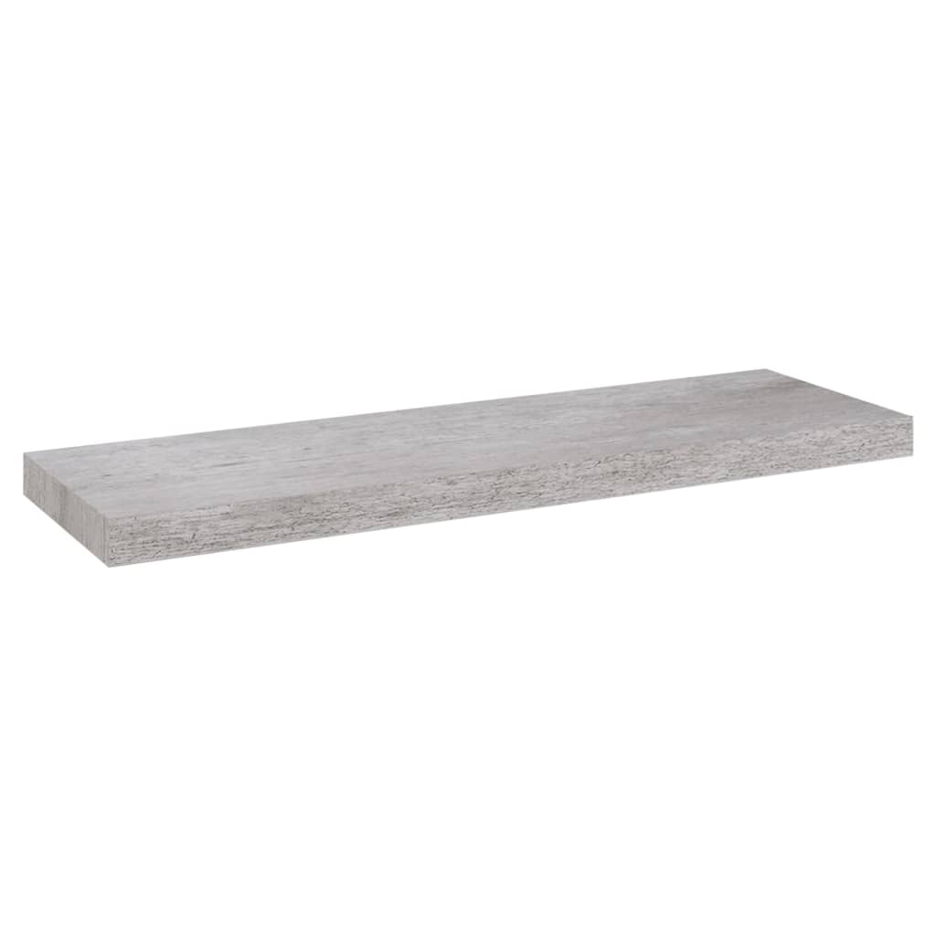 Étagères murales flottantes 2 pcs gris béton 80x23,5x3,8 cm MDF - XIOS