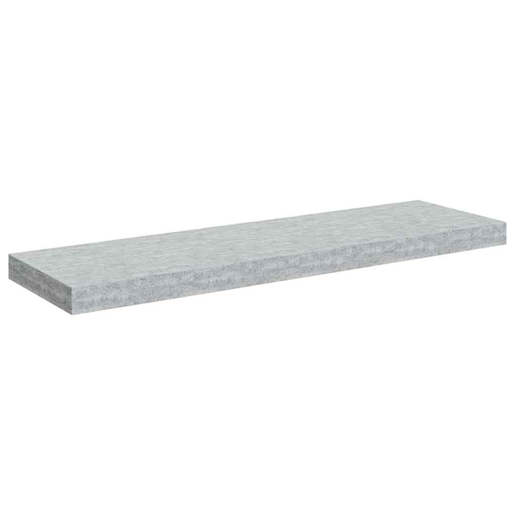 Étagères murales flottantes 4 pcs gris béton 80x23,5x3,8 cm MDF - XIOS