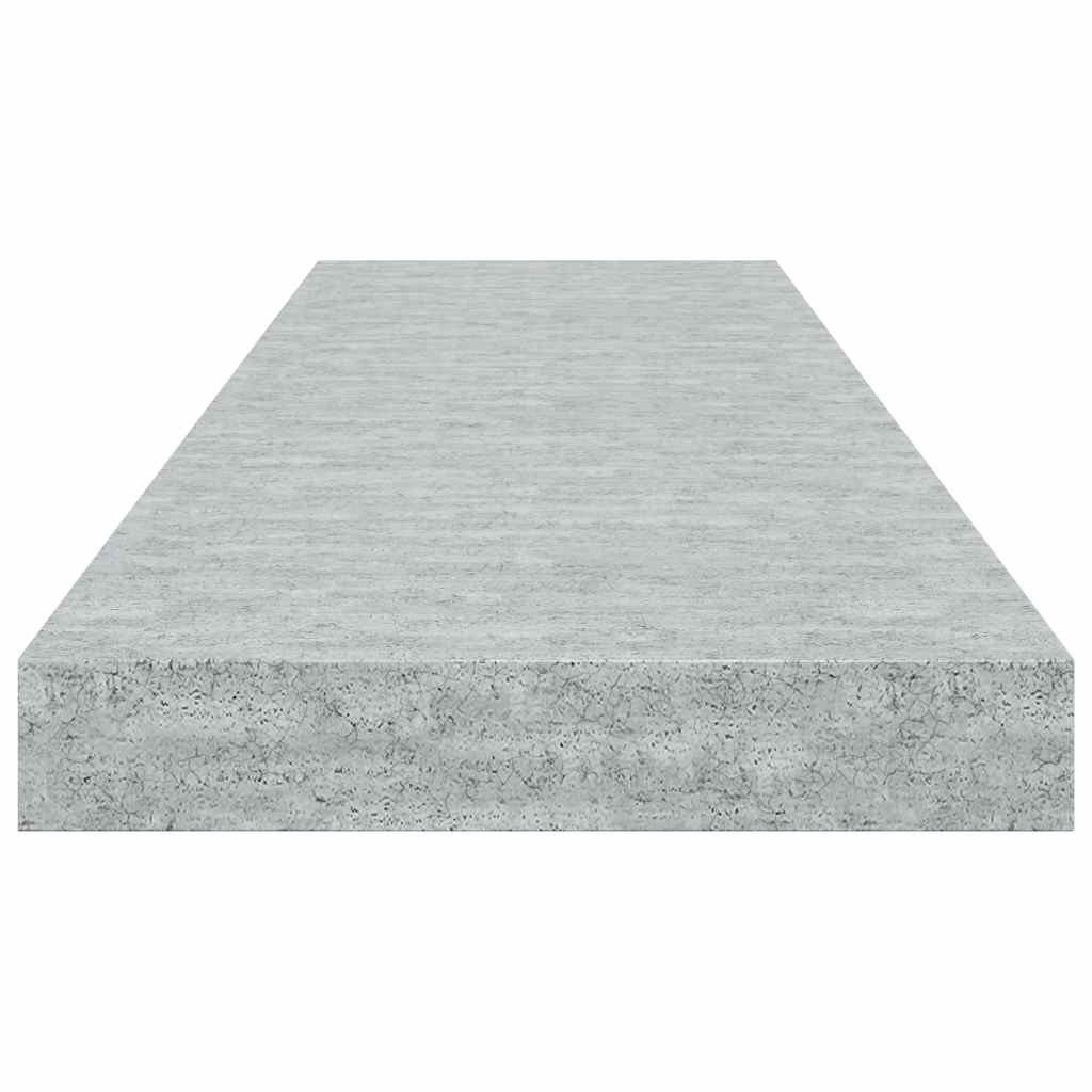 Étagères murales flottantes 4 pcs gris béton 80x23,5x3,8 cm MDF - XIOS