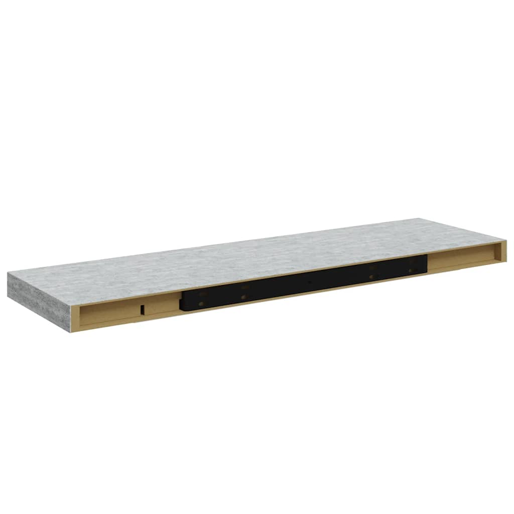 Étagères murales flottantes 4 pcs gris béton 80x23,5x3,8 cm MDF - XIOS