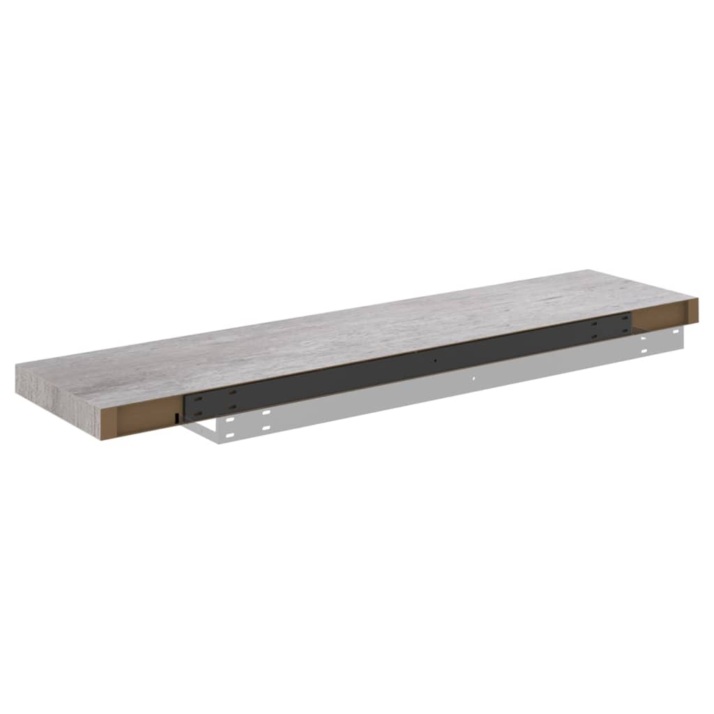 Étagère murale flottante Gris béton 90x23,5x3,8 cm MDF - XIOS