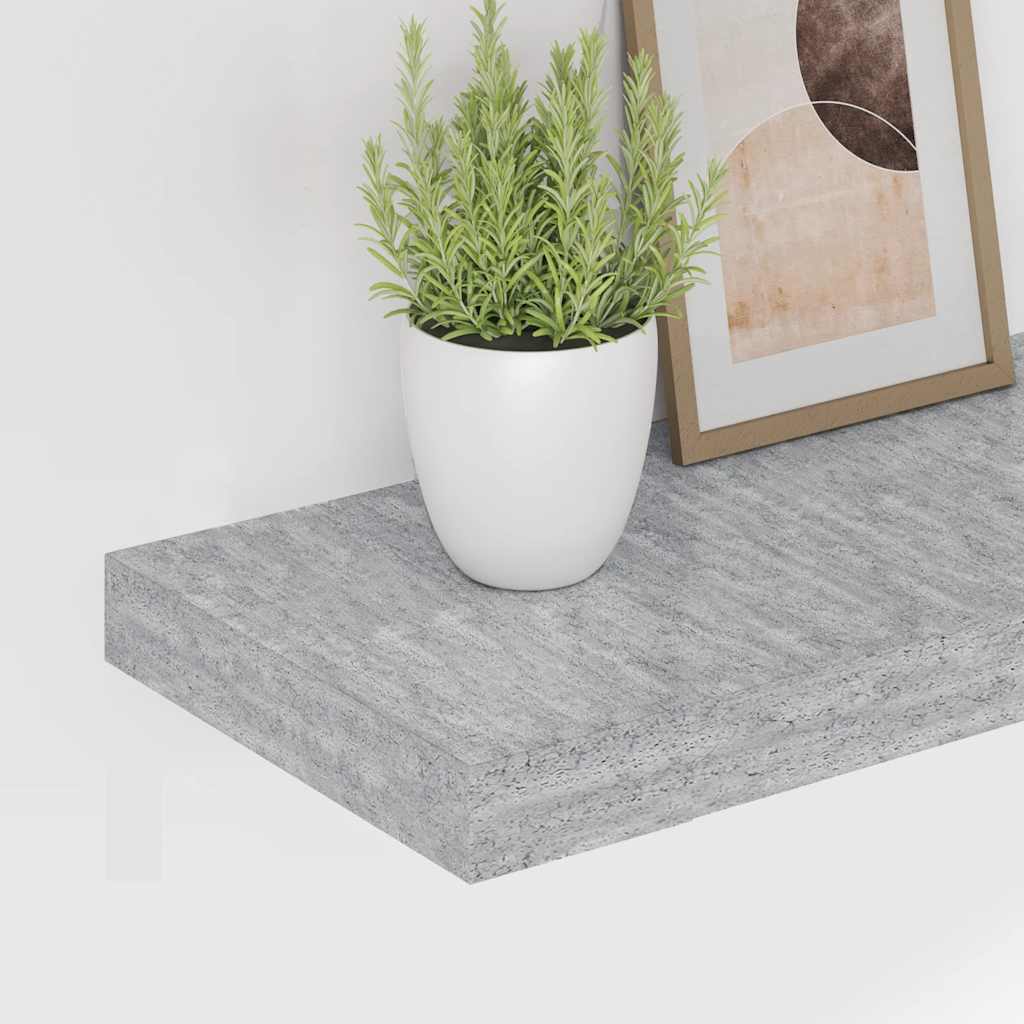 Étagères murales flottantes 4 pcs Gris béton 90x23,5x3,8cm MDF - XIOS
