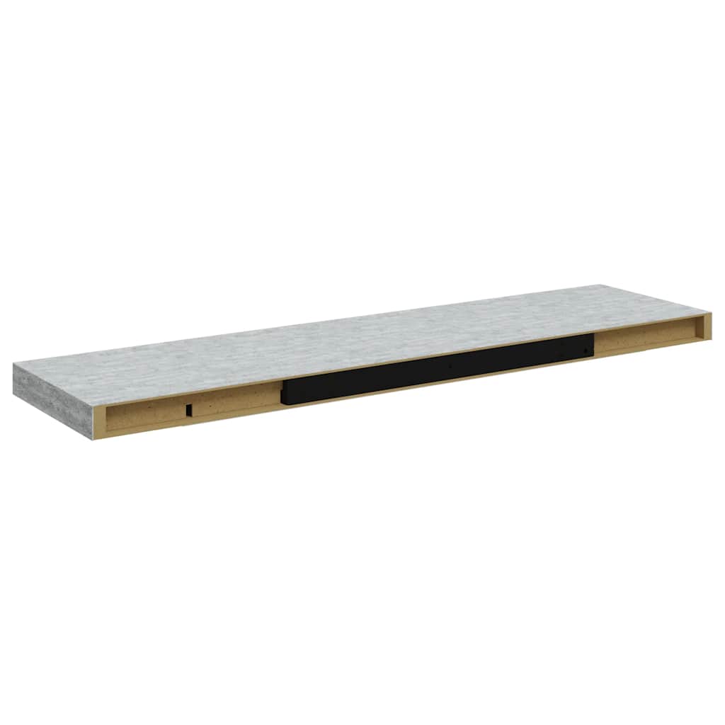 Étagères murales flottantes 4 pcs Gris béton 90x23,5x3,8cm MDF - XIOS