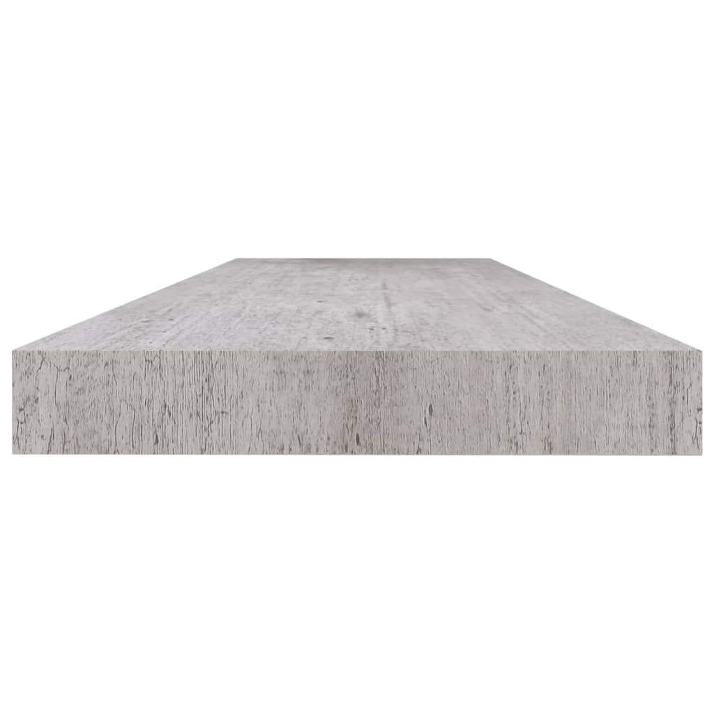 Étagères murales flottantes 4 pcs gris béton 120x23,5x3,8cm MDF - XIOS
