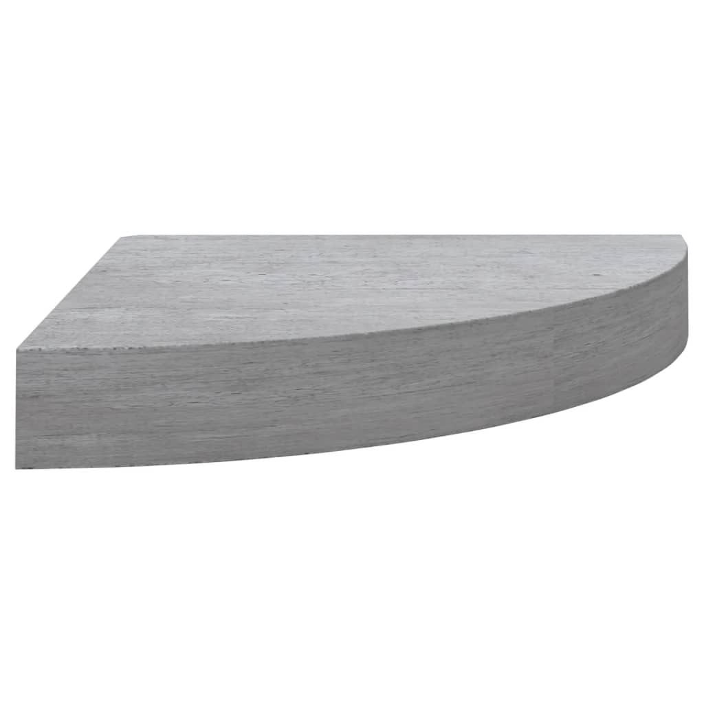 Étagères d'angle murales 4 pcs Gris béton 25x25x3,8 cm MDF - XIOS