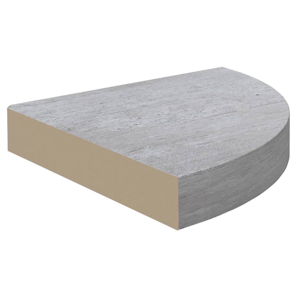 Étagère d'angle murale Gris béton 35x35x3,8 cm MDF - XIOS