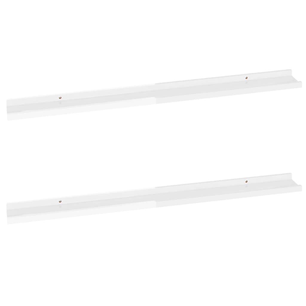 Étagères murales 2 pcs Blanc brillant 100x9x3 cm - XIOS