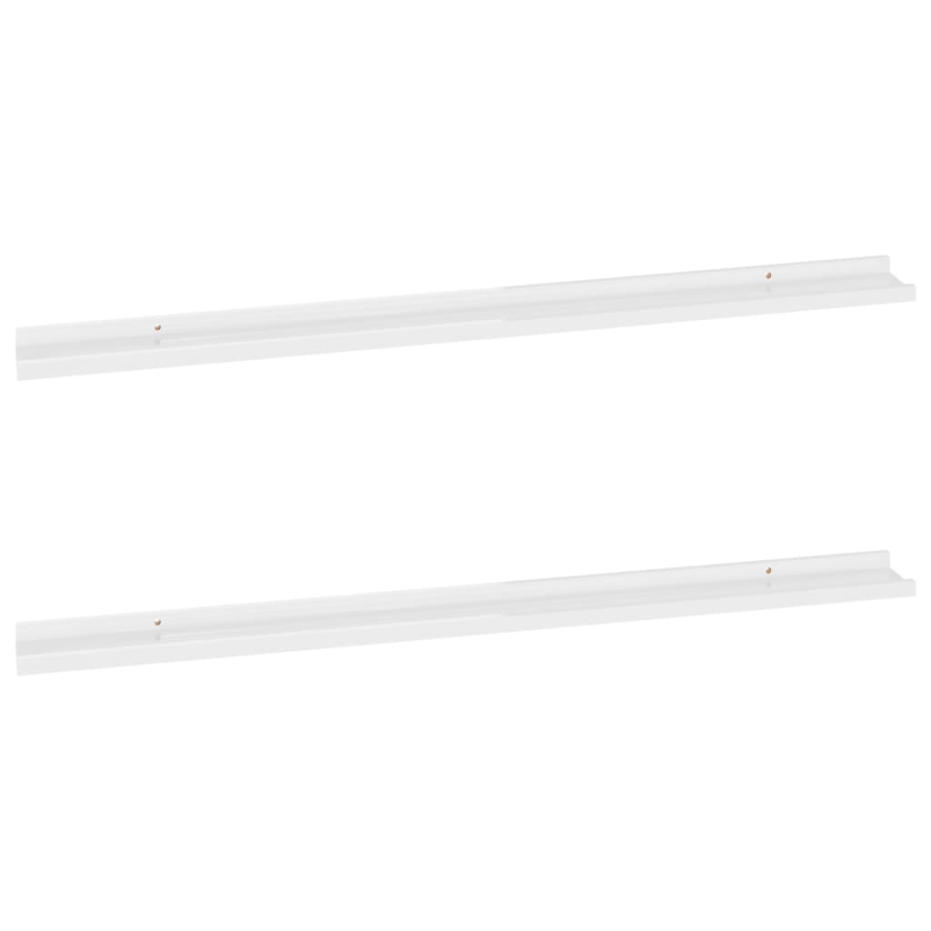 Étagères murales 2 pcs Blanc brillant 115x9x3 cm - XIOS