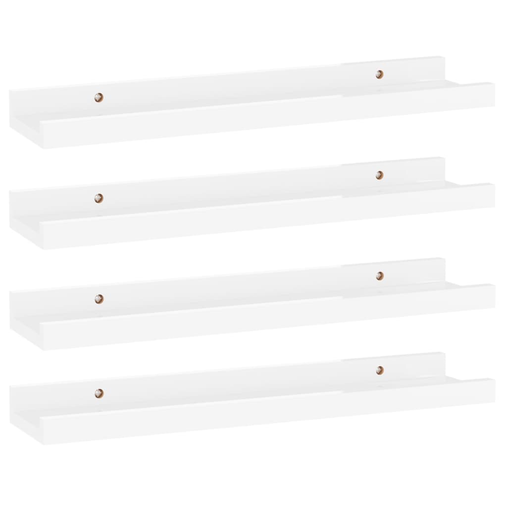 Étagères murales 4 pcs Blanc brillant 40x9x3 cm - XIOS