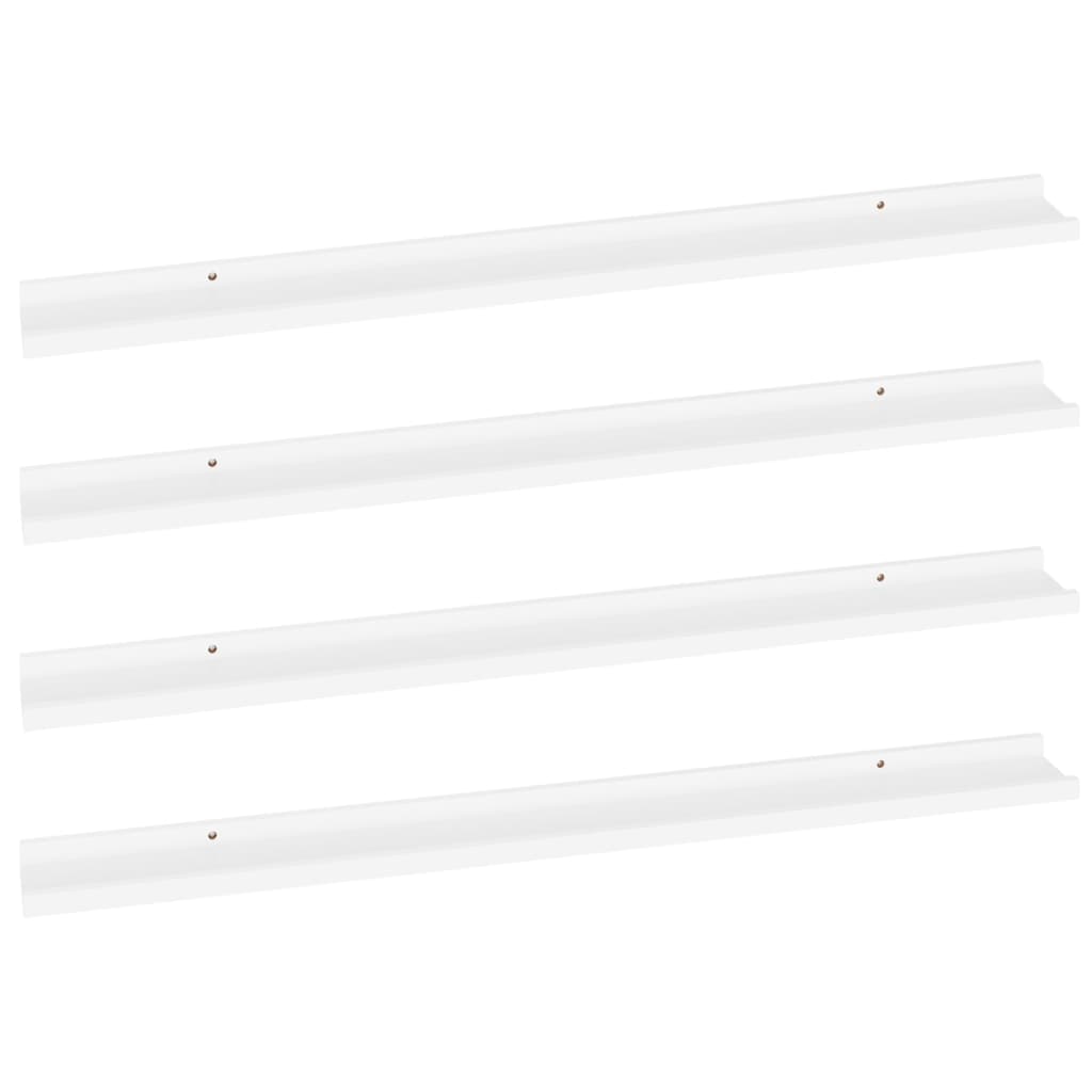 Étagères murales 4 pcs Blanc 100x9x3 cm - XIOS