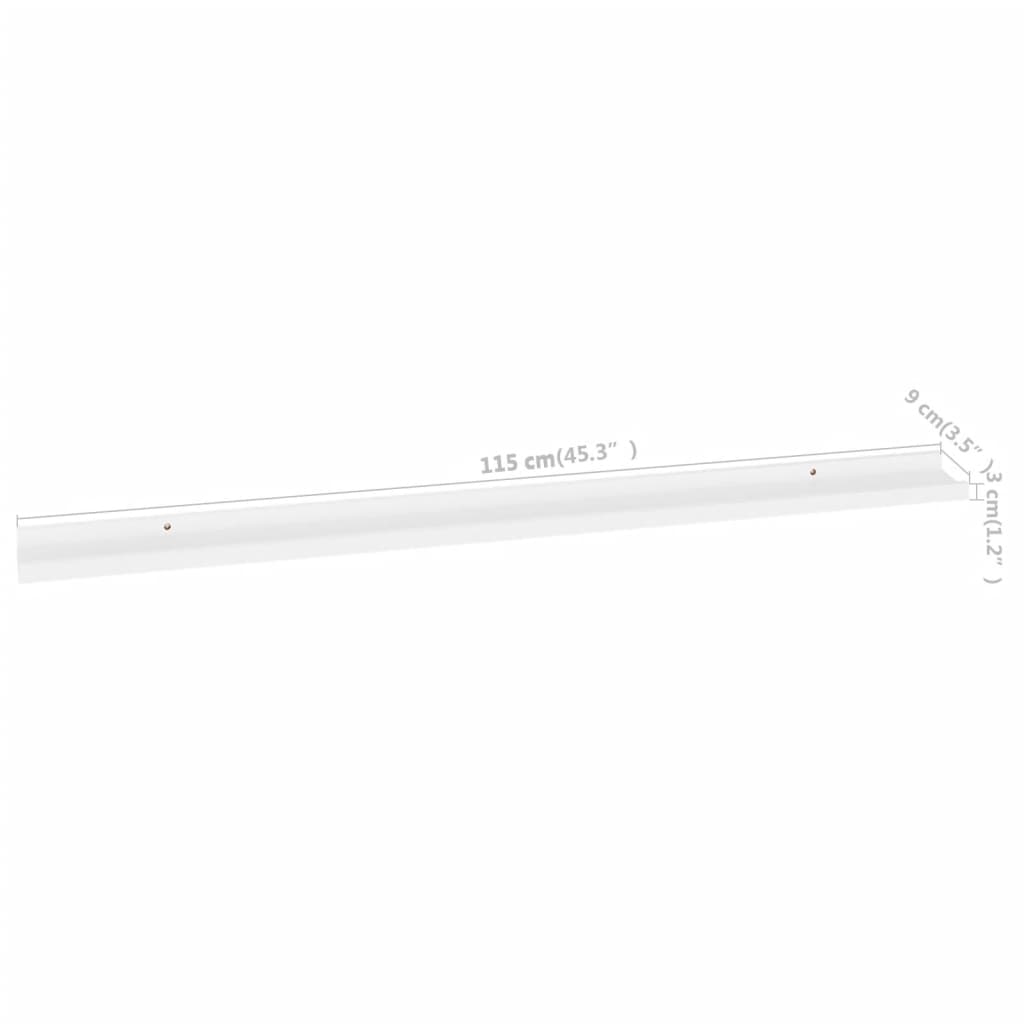 Étagères murales 4 pcs Blanc 115x9x3 cm - XIOS