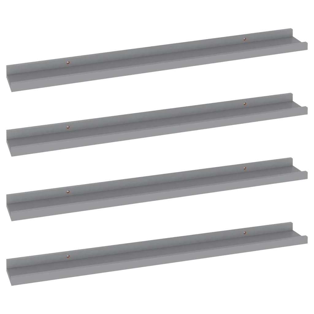 Étagères murales 4 pcs Gris 80x9x3 cm - XIOS