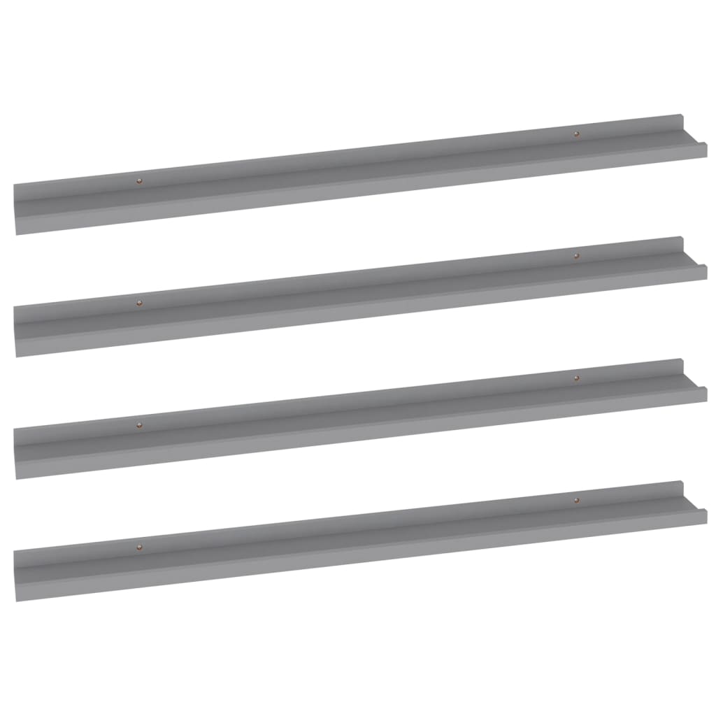 Étagères murales 4 pcs Gris 100x9x3 cm - XIOS