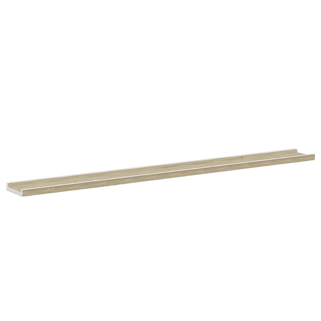 Étagères murales 2 pcs blanc et chêne sonoma 115x9x3 cm - XIOS