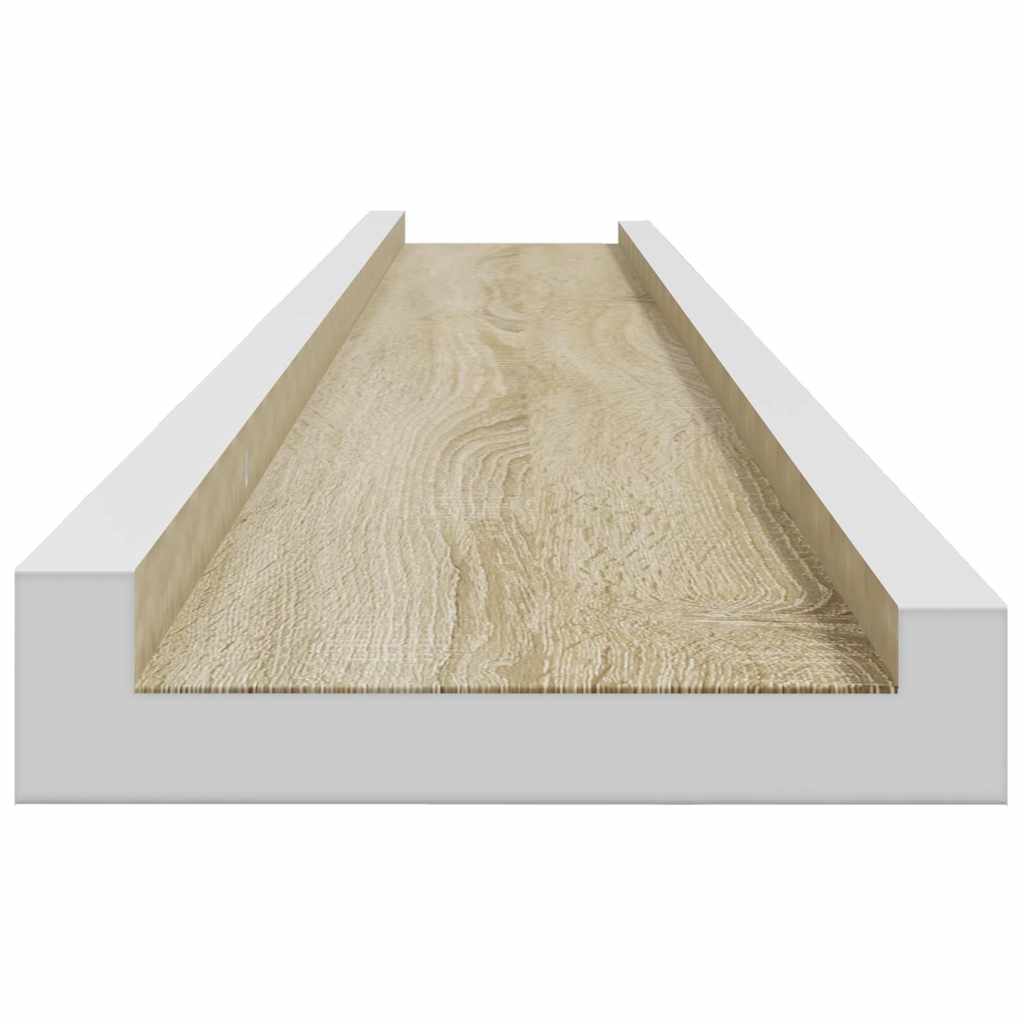 Étagères murales 2 pcs blanc et chêne sonoma 115x9x3 cm - XIOS