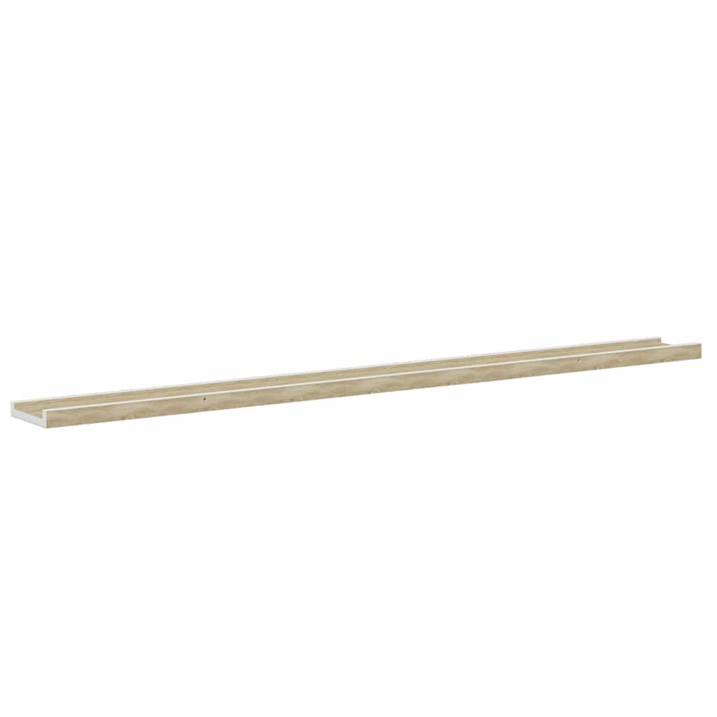 Étagères murales 2 pcs blanc et chêne sonoma 115x9x3 cm - XIOS