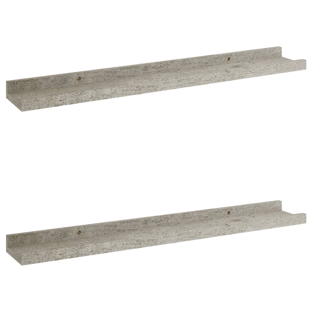 Étagères murales 2 pcs Gris béton 60x9x3 cm - XIOS