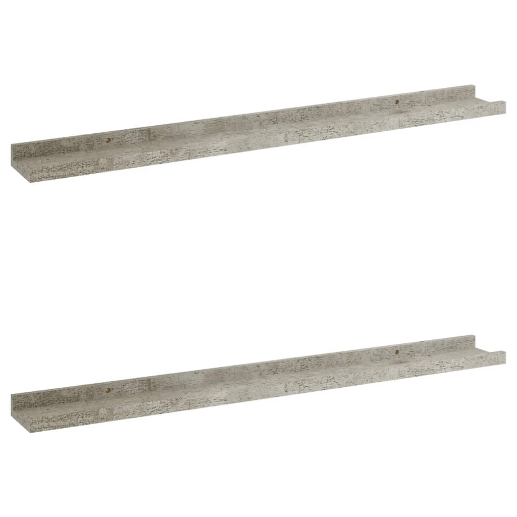 Étagères murales 2 pcs Gris béton 80x9x3 cm - XIOS