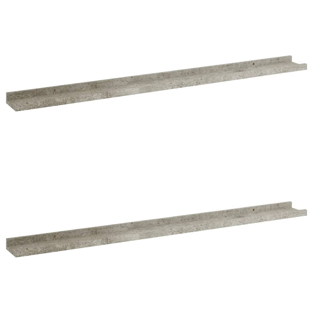 Étagères murales 2 pcs Gris béton 100x9x3 cm - XIOS