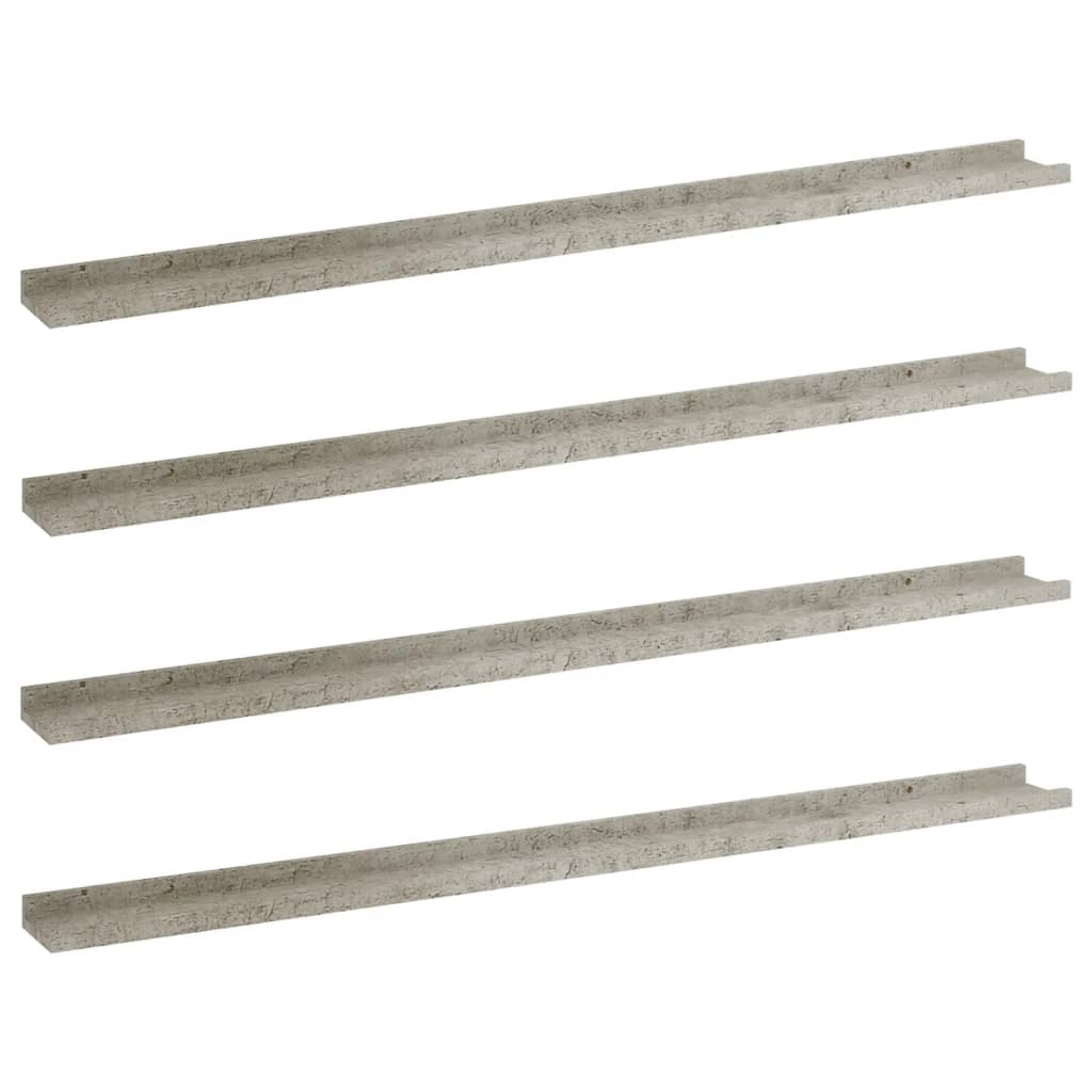 Étagères murales 4 pcs Gris béton 115x9x3 cm - XIOS